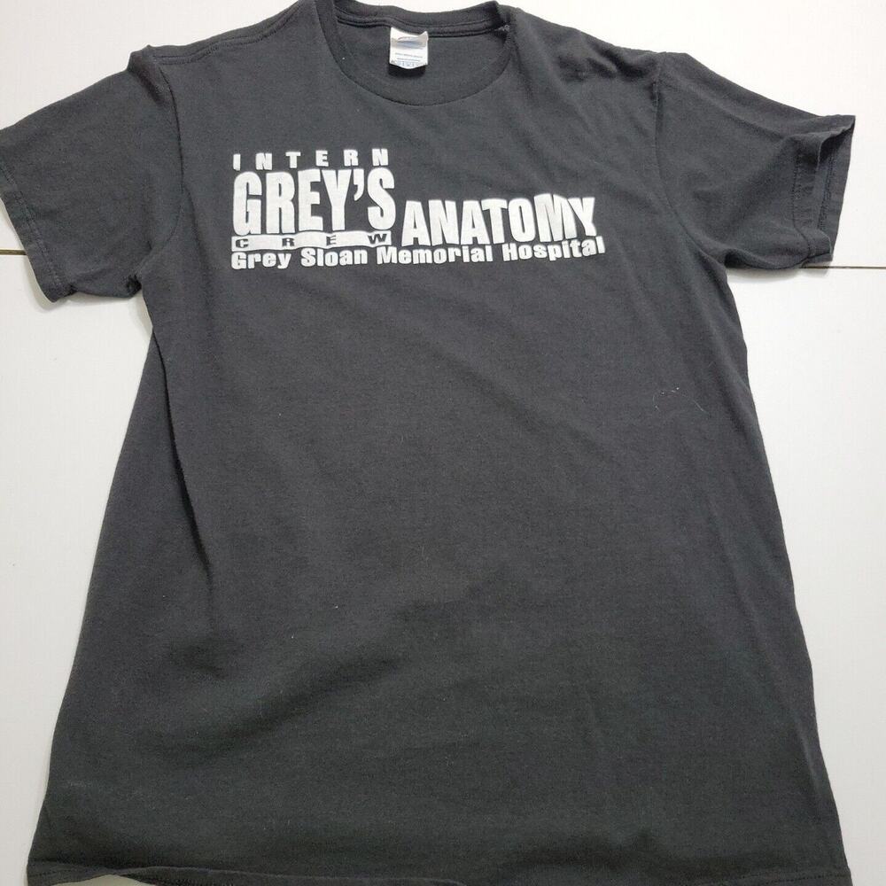 Delta Shirt Women Medium Black Top Greys Anatomy Intern Sloan Hospital Basic Tee